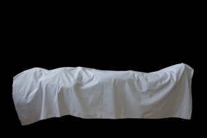dead body under sheet