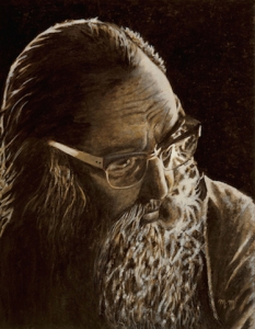 Swami Chinmayananda, portrait by Manisha Melwani