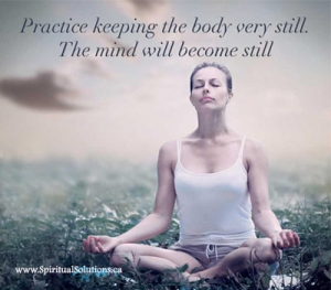 meditation tip: keep the body very still