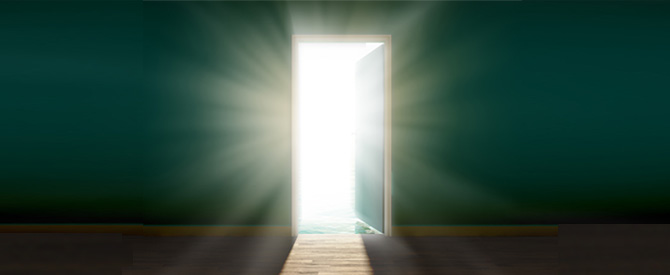 doorway opening into the light