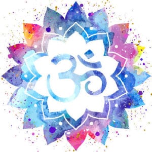 colourful OM symbol