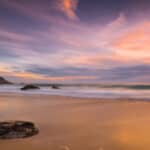Beautiful beach at sunset for healing past hurts.