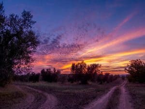 Two country paths leading to different directions on the spiritual journey