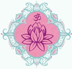 Om with lotus symbolising cultivating virtues to overcome anger 